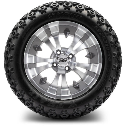MODZ® 14" Vampire Gunmetal Wheels & Off-Road Tires Combo (Xcomp Gladiator 23-10-14 Radial)