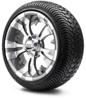 MODZ® 14" Vampire Gunmetal Wheels & Street Tires Combo (Arisun Cruze 205/30-14)