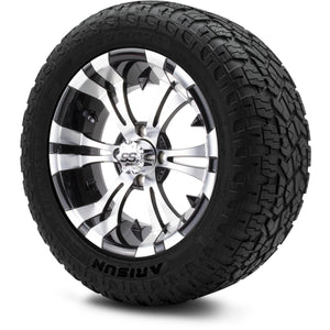 MODZ® 14" Vampire Machined Black Wheels & Off-Road Tires Combo (Arisun X-Trail All-Terrain 23x10-14)