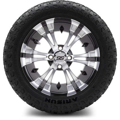 MODZ® 14" Vampire Machined Black Wheels & Off-Road Tires Combo (Arisun X-Trail All-Terrain 23x10-14)