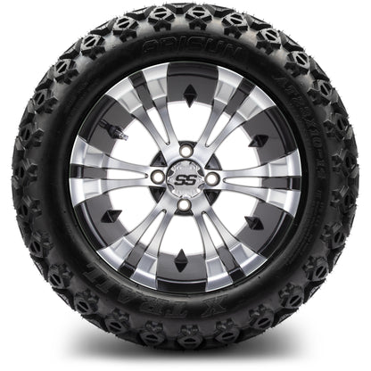MODZ® 14" Vampire Machined Black Wheels & Off-Road Tires Combo (Arisun X-Trail All-Terrain 23x10-14)