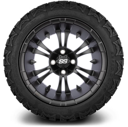 MODZ® 14" Vampire Matte Black Wheels & Off-Road Tires Combo (Xcomp Gladiator 23-10-14 Radial)