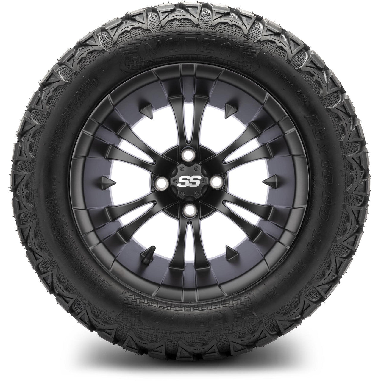 MODZ® 14" Vampire Matte Black Wheels & Off-Road Tires Combo (Arisun X-Trail All-Terrain 23x10-14)