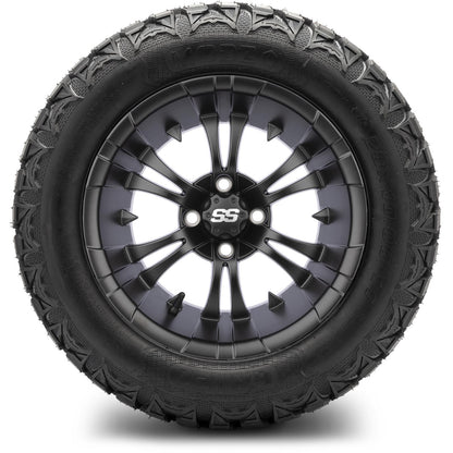 MODZ® 14" Vampire Matte Black Wheels & Off-Road Tires Combo (Xcomp Gladiator 23-10-14 Radial)