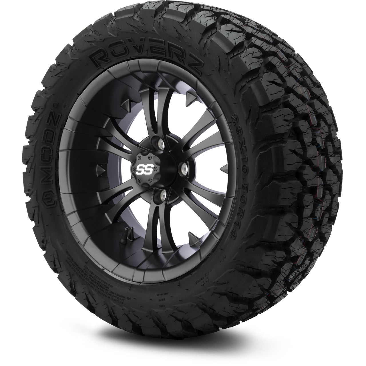 MODZ® 14" Vampire Matte Black Wheels & Off-Road Tires Combo (Arisun X-Trail All-Terrain 23x10-14)