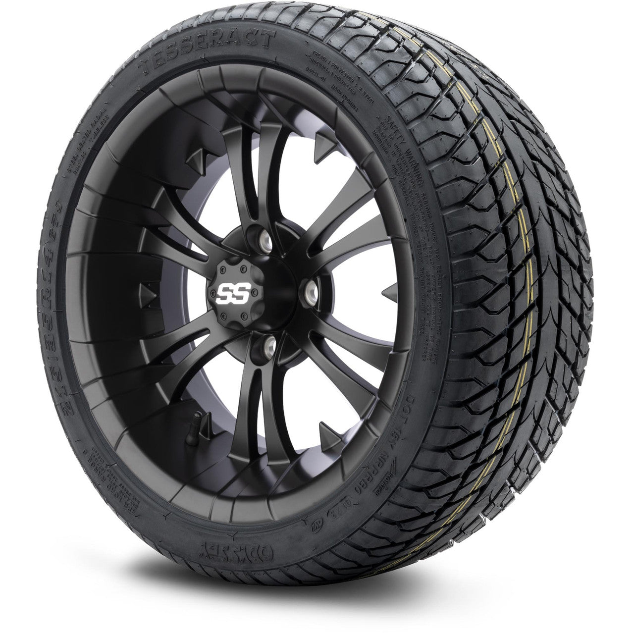 MODZ® 14" Vampire Matte Black Wheels & Street Tires Combo (MODZ Street Fox Radial 23x10-14)