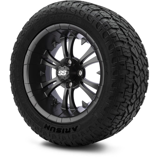 MODZ® 14" Vampire Matte Black Wheels & Off-Road Tires Combo (Arisun X-Armory All-Terrain 23x10-14 Radial)
