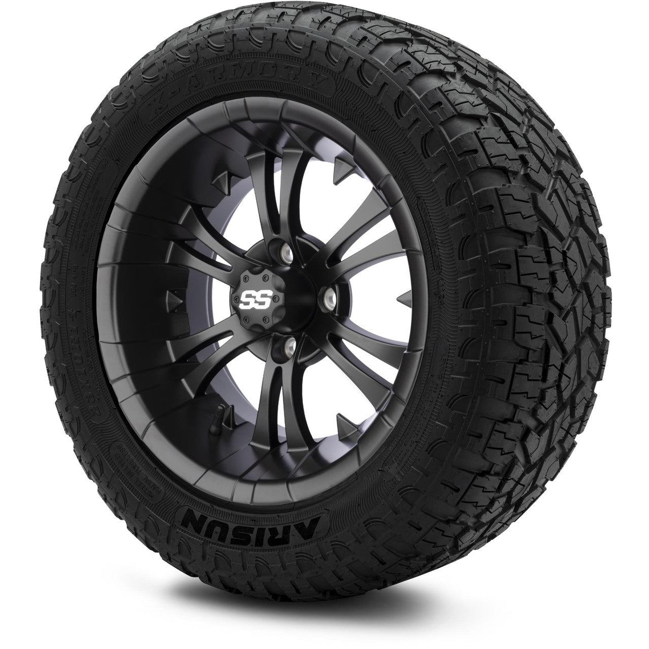 MODZ® 14" Vampire Matte Black Wheels & Off-Road Tires Combo (Xcomp Gladiator 23-10-14 Radial)