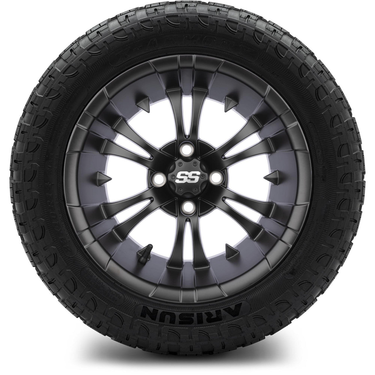 MODZ® 14" Vampire Matte Black Wheels & Off-Road Tires Combo (Xcomp Gladiator 23-10-14 Radial)