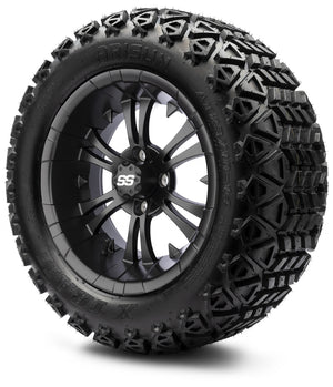 MODZ® 14" Vampire Matte Black Wheels & Off-Road Tires Combo (Arisun X-Trail All-Terrain 23x10-14)