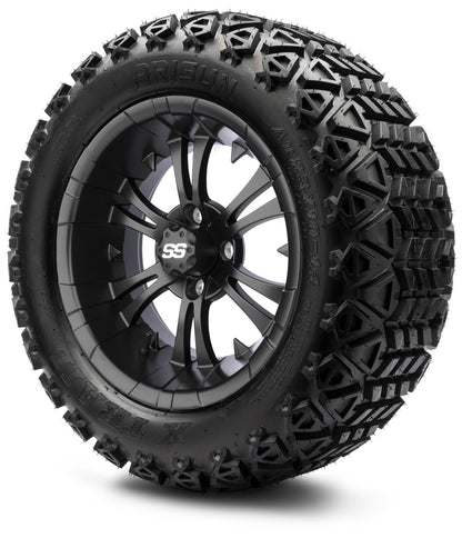 MODZ® 14" Vampire Matte Black Wheels & Off-Road Tires Combo (Arisun X-Trail All-Terrain 23x10-14)