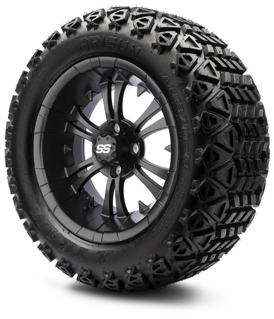 MODZ® 14" Vampire Matte Black Wheels & Off-Road Tires Combo (Xcomp Gladiator 23-10-14 Radial)