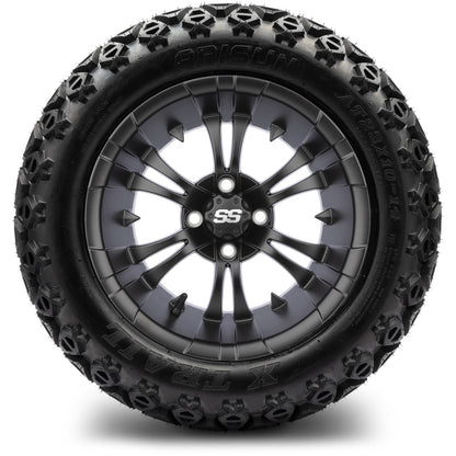 MODZ® 14" Vampire Matte Black Wheels & Off-Road Tires Combo (Arisun X-Armory All-Terrain 23x10-14 Radial)
