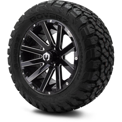 MODZ® 14" Mauler Glossy Black with Ball Mill Wheels & Off-Road Tires Combo (Xcomp Gladiator 23-10-14 Radial)