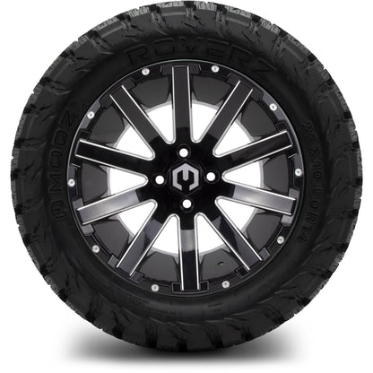 MODZ® 14" Mauler Glossy Black with Ball Mill Wheels & Off-Road Tires Combo (Xcomp Gladiator 23-10-14 Radial)