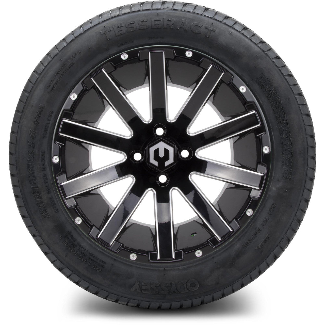 MODZ® 14" Mauler Glossy Black with Ball Mill Wheels & Street Tires Combo (Arisun Cruze 205/30-14)