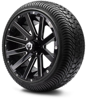 MODZ® 14" Mauler Glossy Black with Ball Mill Wheels & Street Tires Combo (Arisun Cruze 205/30-14)