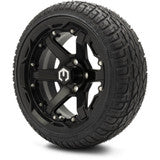 MODZ® 14" Gladiator Matte Black Wheels and Street Tires Combo (Arisun X-Sport 205/30-14)
