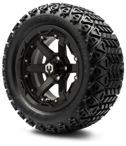 MODZ® 14" Gladiator Matte Black Wheels and Off-Road Tires Combo (Arisun X-Trail All-Terrain 23x10-14)