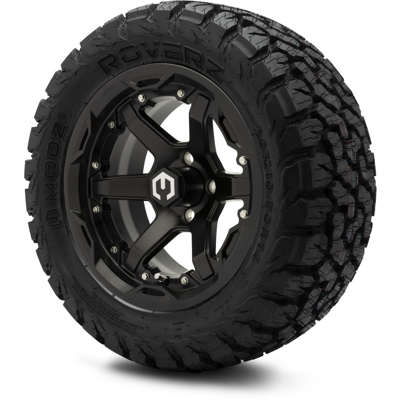 MODZ® 14" Gladiator Matte Black Wheels and Off-Road Tires Combo (Arisun X-Trail All-Terrain 23x10-14)