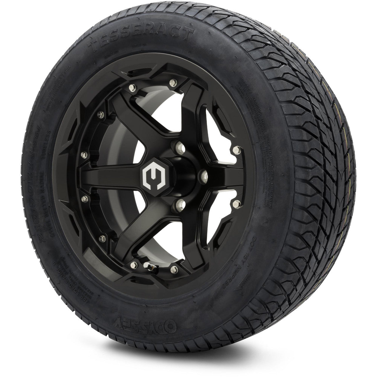 MODZ® 14" Gladiator Matte Black Wheels and Street Tires Combo (MODZ Street Fox Radial 23x10-14)