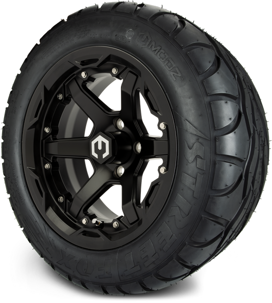 MODZ® 14" Gladiator Matte Black Wheels and Street Tires Combo (MODZ Street Fox Radial 23x10-14)