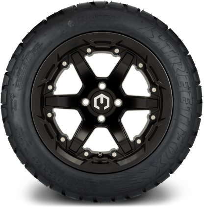 MODZ® 14" Gladiator Matte Black Wheels and Street Tires Combo (MODZ Street Fox Radial 23x10-14)