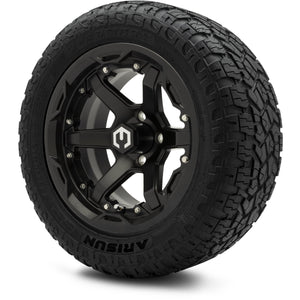 MODZ® 14" Gladiator Matte Black Wheels and Off-Road Tires Combo (Arisun X-Armory All-Terrain 23x10-14 Radial)