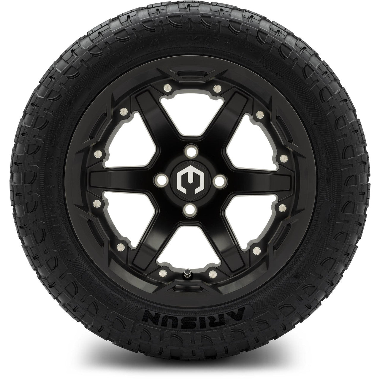 MODZ® 14" Gladiator Matte Black Wheels and Off-Road Tires Combo (Xcomp Gladiator 23-10-14 Radial)