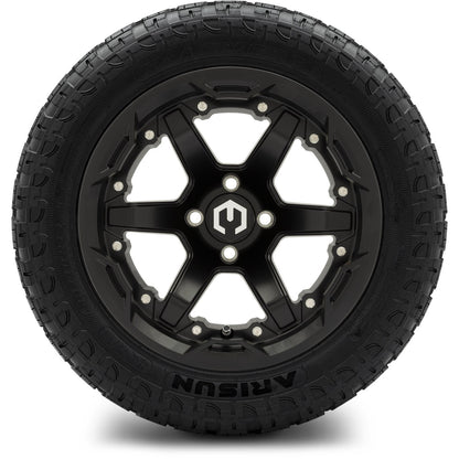 MODZ® 14" Gladiator Matte Black Wheels and Off-Road Tires Combo (Arisun X-Armory All-Terrain 23x10-14 Radial)
