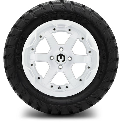 MODZ® 14" Gladiator Glossy White Wheels & Off-Road Tires Combo (Xcomp Gladiator 23-10-14 Radial)