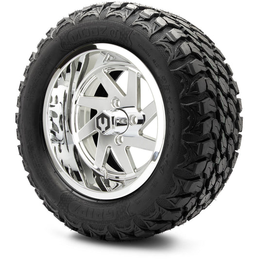 MODZ® 14" Fury Chrome Wheels & Off-Road Tires Combo (MODZ Gripz 23x10-14)