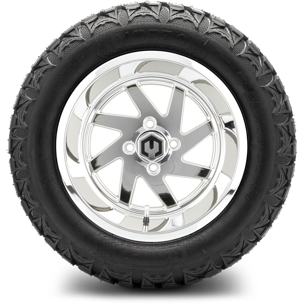 MODZ® 14" Fury Chrome Wheels & Off-Road Tires Combo (Arisun X-Armory All-Terrain 23x10-14 Radial)