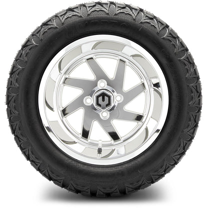 MODZ® 14" Fury Chrome Wheels & Off-Road Tires Combo (Arisun X-Armory All-Terrain 23x10-14 Radial)