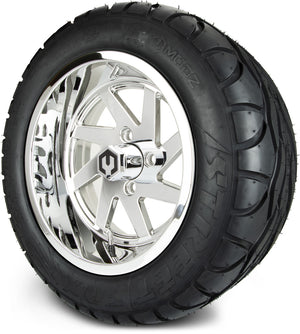 MODZ® 14" Fury Chrome Wheels & Street Tires Combo (MODZ Street Fox Radial 23x10-14)