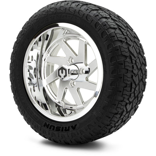 MODZ® 14" Fury Chrome Wheels & Off-Road Tires Combo (Arisun X-Armory All-Terrain 23x10-14 Radial)