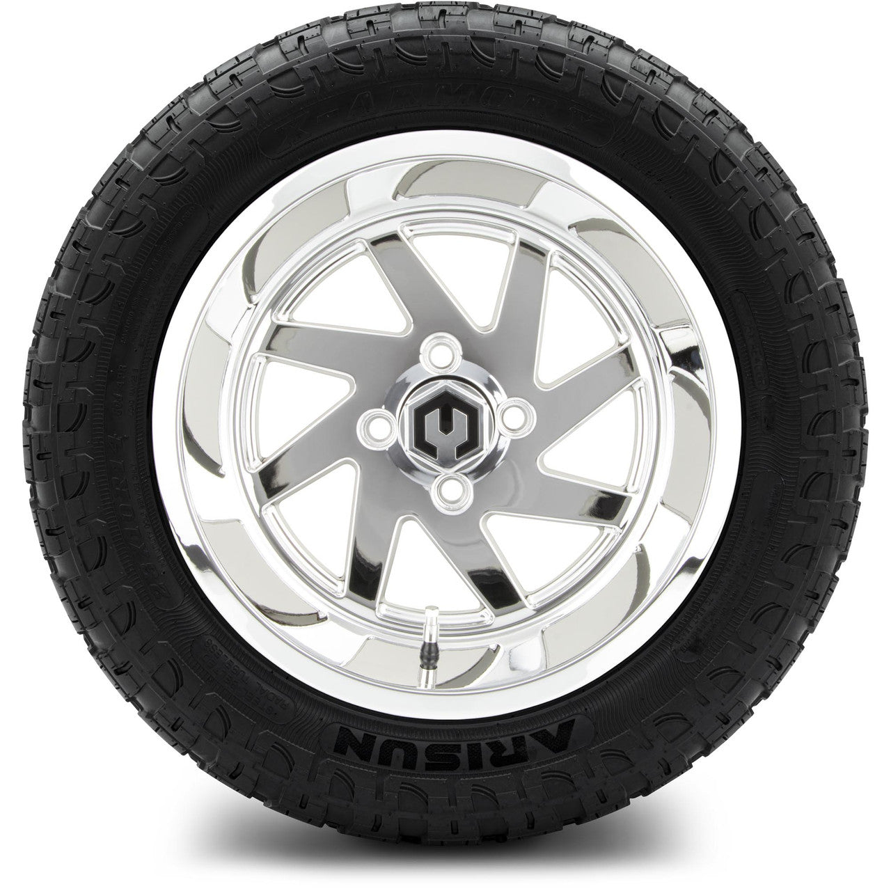 MODZ® 14" Fury Chrome Wheels & Off-Road Tires Combo (Arisun X-Armory All-Terrain 23x10-14 Radial)