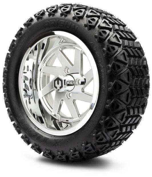 MODZ® 14" Fury Chrome Wheels & Off-Road Tires Combo (Arisun X-Trail All-Terrain 23x10-14)