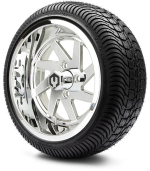 MODZ® 14" Fury Chrome Wheels & Street Tires Combo (Arisun Cruze 205/30-14)