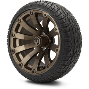 MODZ® 14" Bomber Matte Bronze Wheels & Street Tires Combo (Arisun X-Sport 205/30-14)
