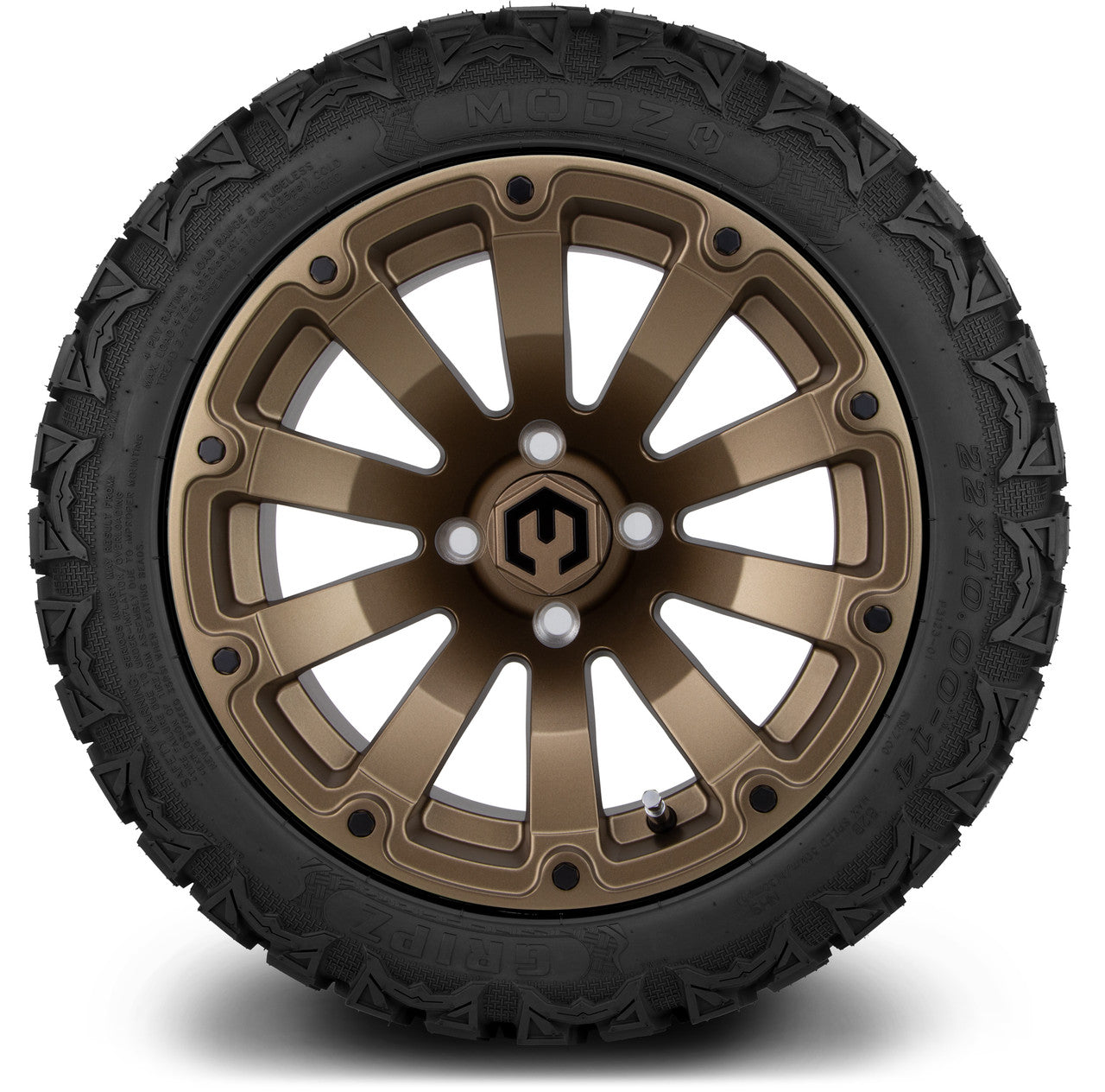 MODZ® 14" Bomber Matte Bronze Wheels & Off-Road Tires Combo (Arisun X-Armory All-Terrain 23x10-14 Radial)