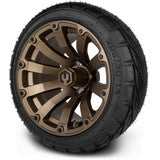 MODZ® 14" Bomber Matte Bronze Wheels & Street Tires Combo (MODZ Guardian 205/30-14)