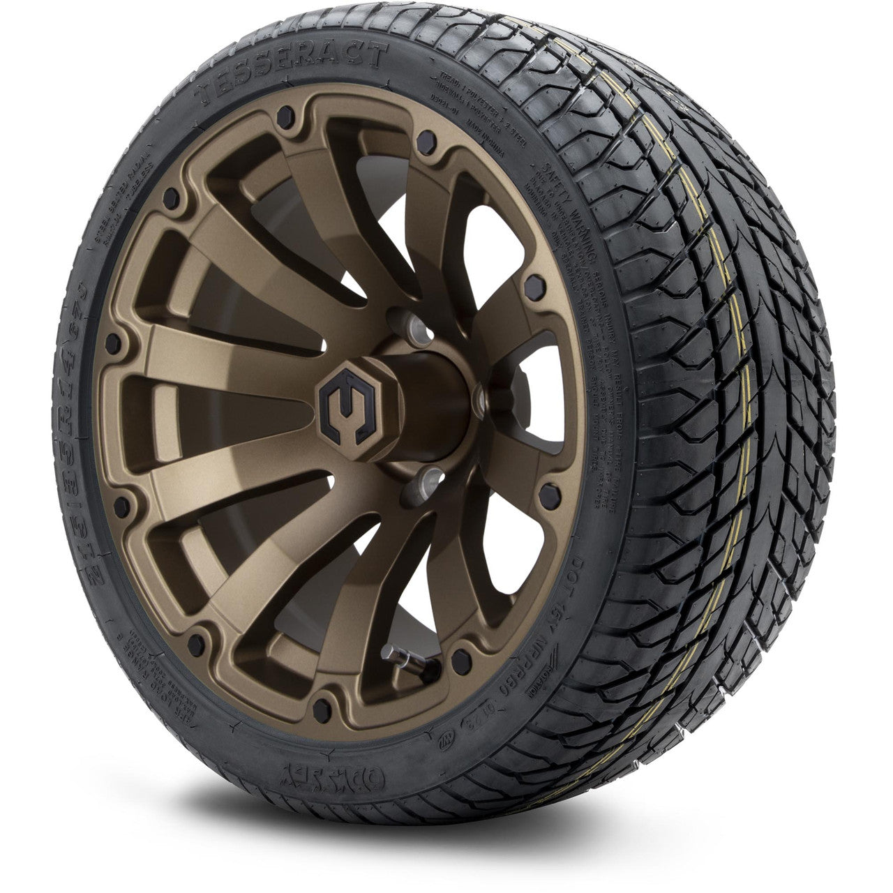 MODZ® 14" Bomber Matte Bronze Wheels & Street Tires Combo (MODZ Street Fox Radial 23x10-14)