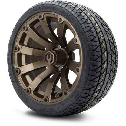 MODZ® 14" Bomber Matte Bronze Wheels & Street Tires Combo (MODZ Street Fox Radial 23x10-14)