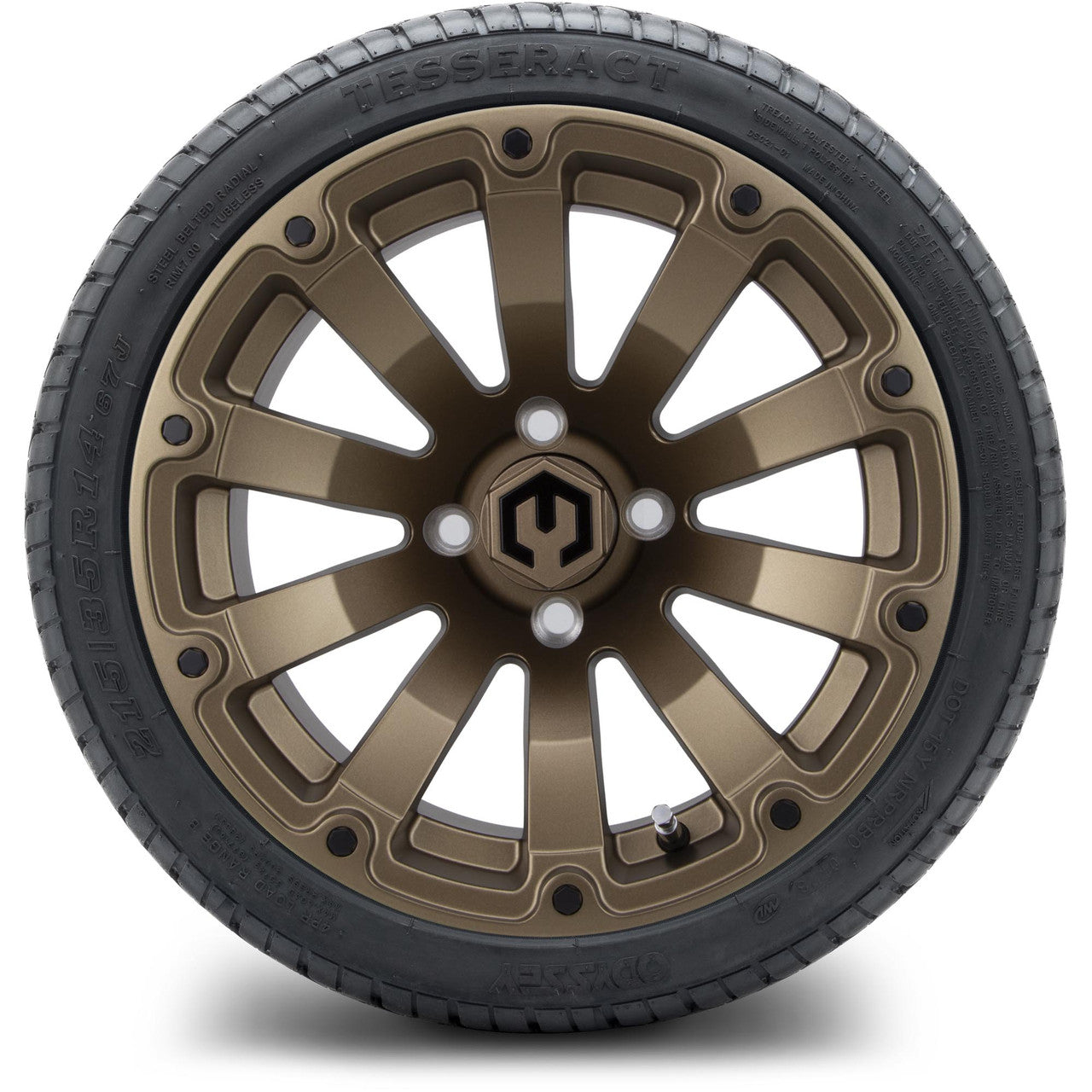 MODZ® 14" Bomber Matte Bronze Wheels & Street Tires Combo (Arisun Cruze 205/30-14)