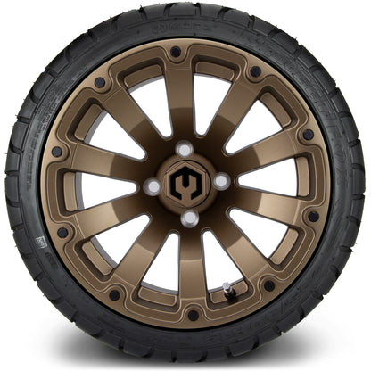 MODZ® 14" Bomber Matte Bronze Wheels & Street Tires Combo (Arisun Cruze 205/30-14)