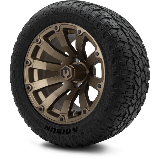MODZ® 14" Bomber Matte Bronze Wheels & Off-Road Tires Combo (Arisun X-Armory All-Terrain 23x10-14 Radial)
