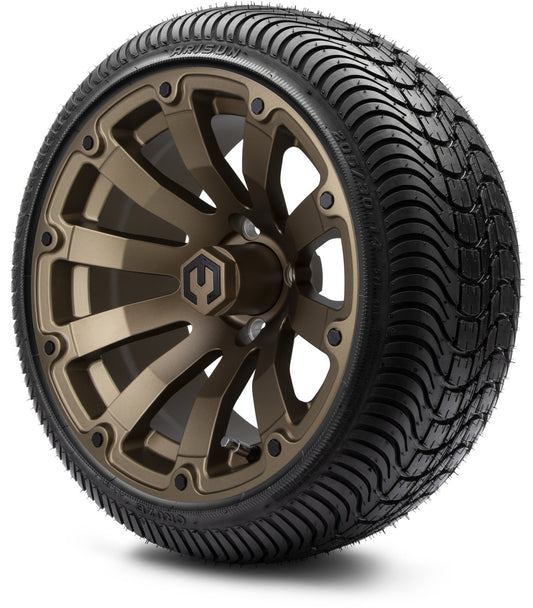 MODZ® 14" Bomber Matte Bronze Wheels & Street Tires Combo (Arisun Cruze 205/30-14)