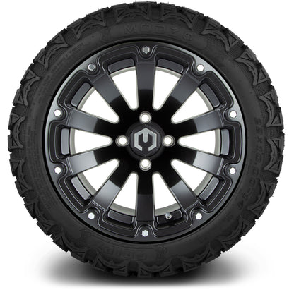 MODZ® 14" Bomber Matte Black Wheels & Off-Road Tires Combo (Arisun X-Armory All-Terrain 23x10-14 Radial)