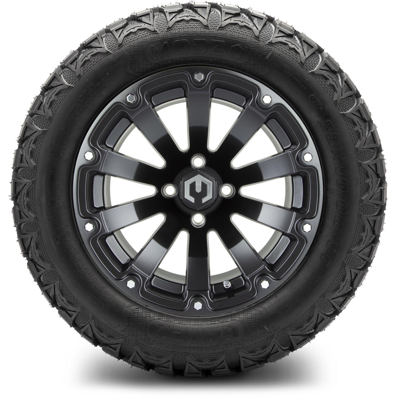 MODZ® 14" Bomber Matte Black Wheels & Off-Road Tires Combo (Arisun X-Trail All-Terrain 23x10-14)